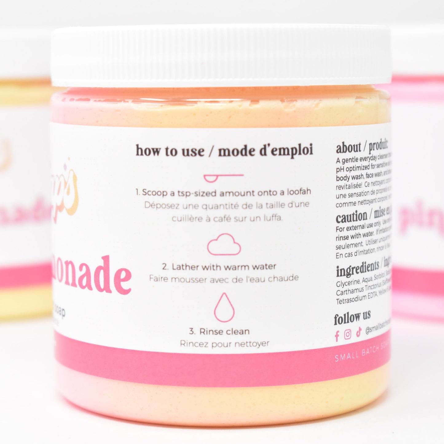 Pink Lemonade Whipped Soap - Small Batch Soaps
