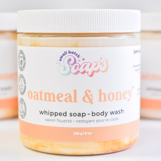 Oatmeal & Honey Whipped Soap - Small Batch Soaps