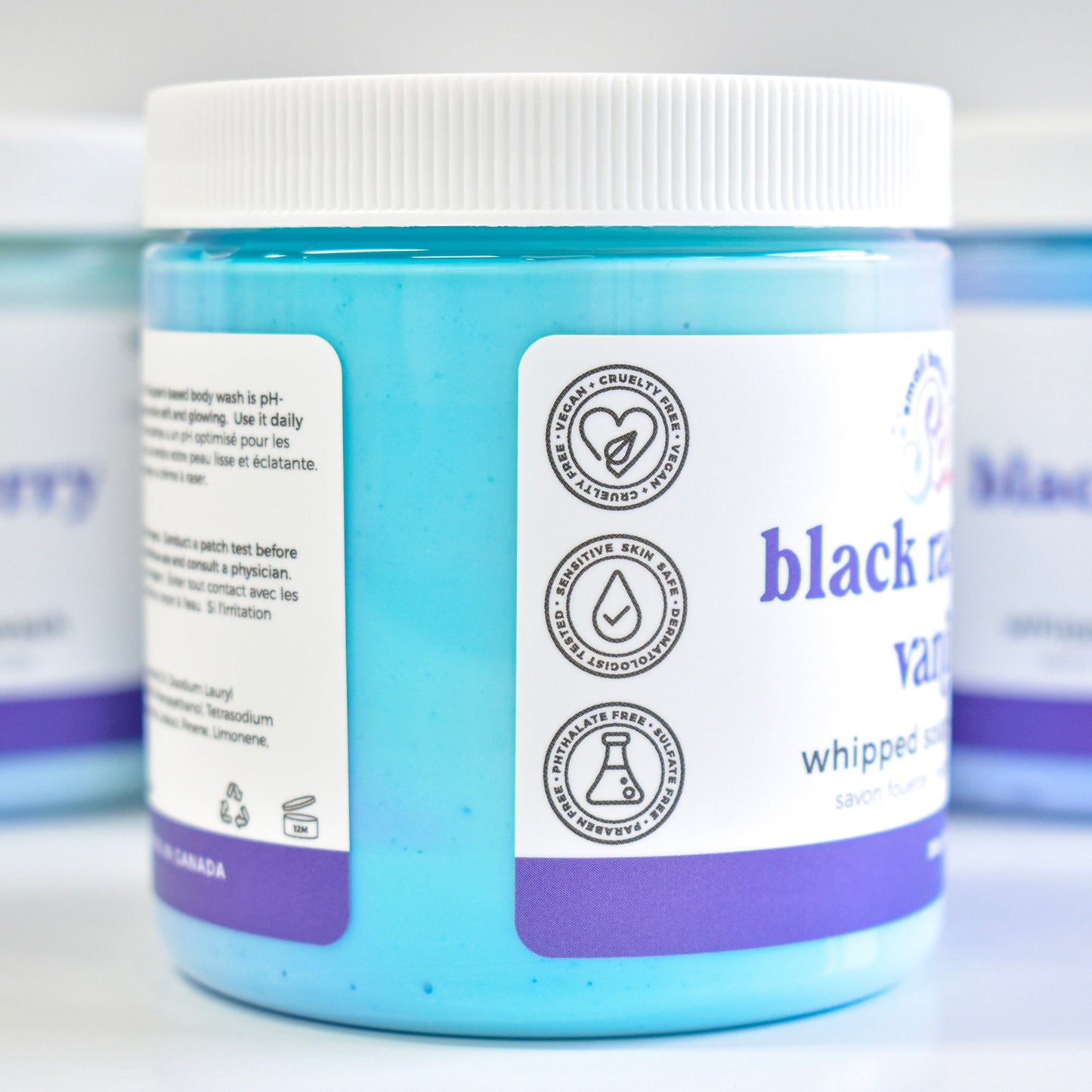 Black Raspberry Vanilla Whipped Soap - Small Batch Soaps