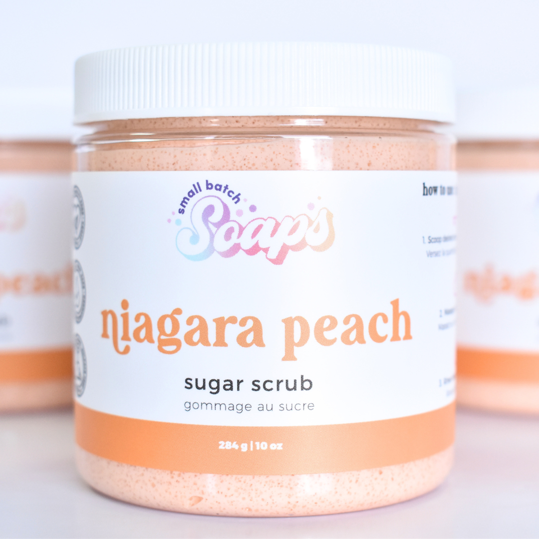 Niagara Peach Sugar Scrub - Summer Scent - Small Batch Soaps