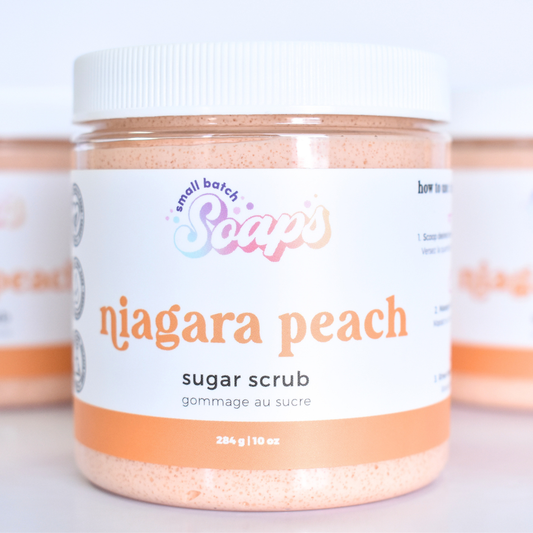 Niagara Peach Sugar Scrub - Summer Scent - Small Batch Soaps