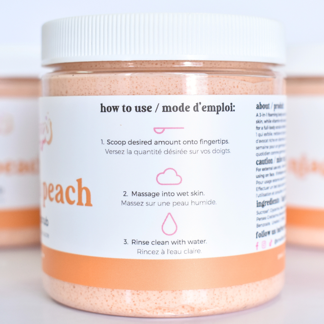 Niagara Peach Sugar Scrub - Summer Scent - Small Batch Soaps