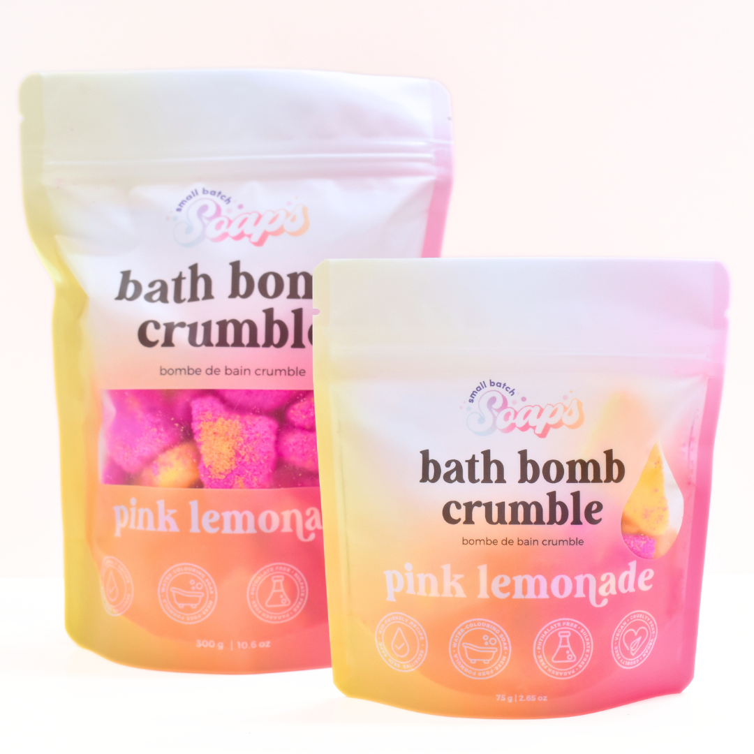 Pink Lemonade Bath Bomb Crumble - Summer Scent - Small Batch Soaps