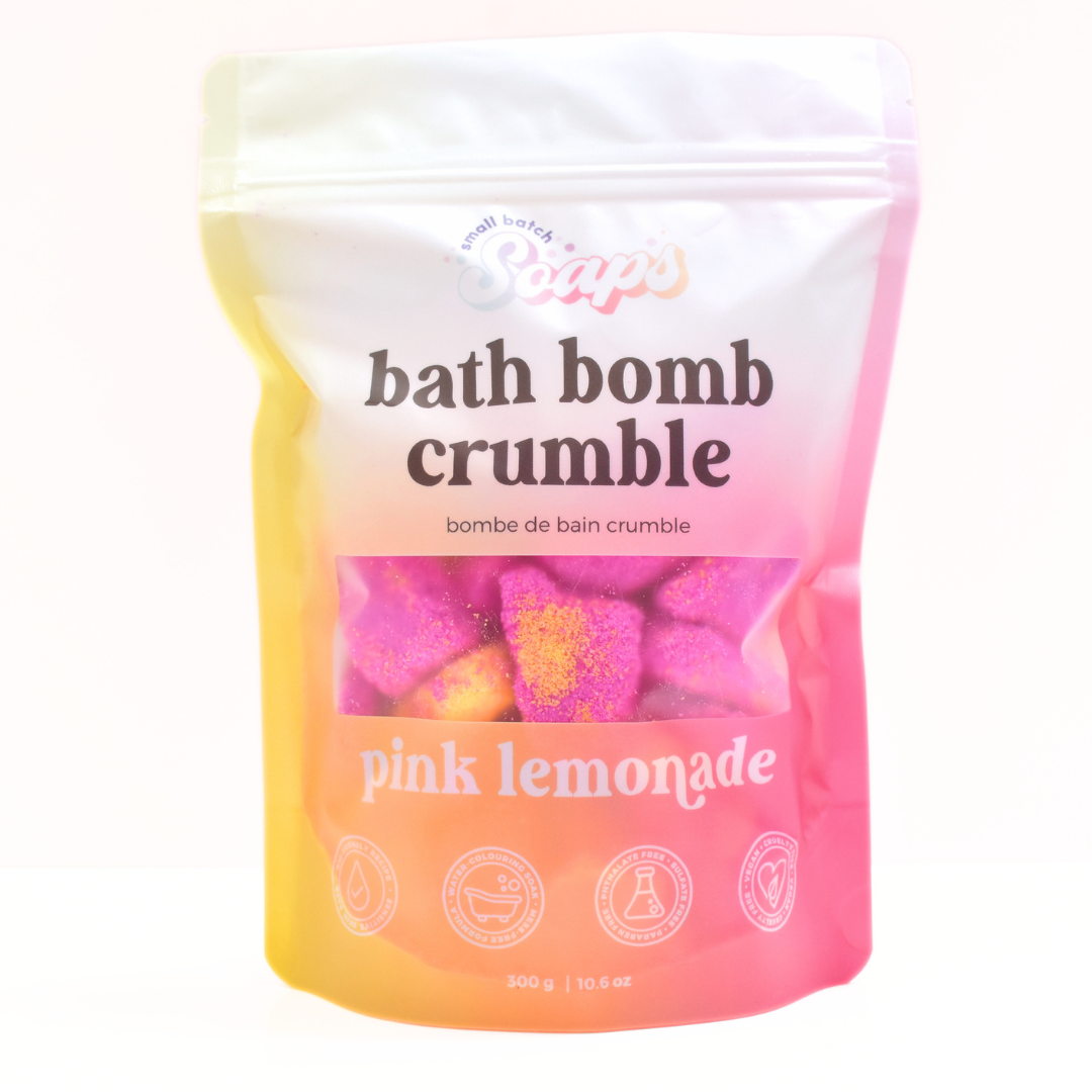 Pink Lemonade Bath Bomb Crumble - Summer Scent - Small Batch Soaps