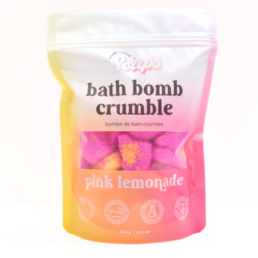 Pink Lemonade Bath Bomb Crumble - Summer Scent - Small Batch Soaps