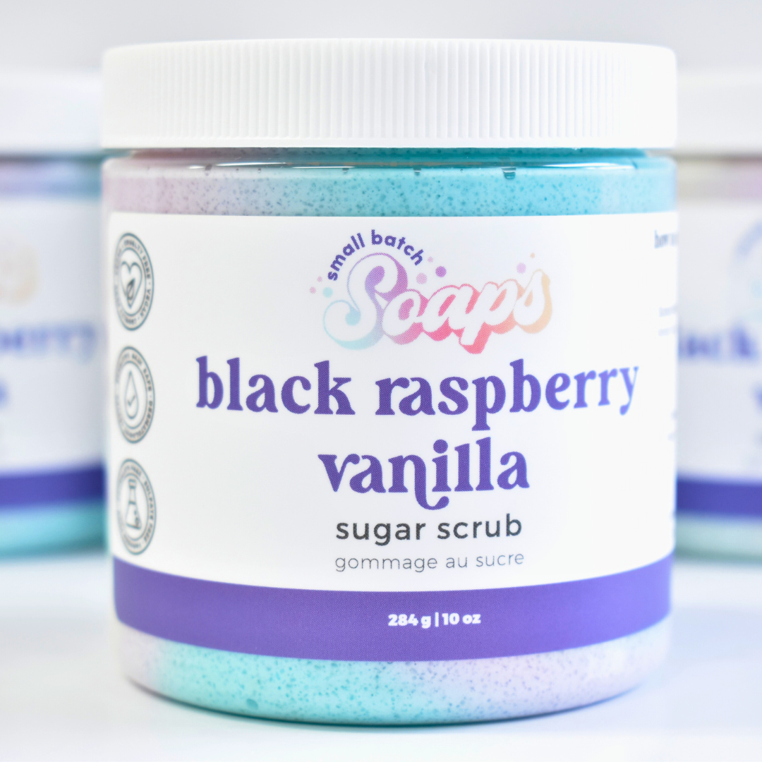 Black Raspberry Vanilla Sugar Scrub - Spring Scent - Small Batch Soaps