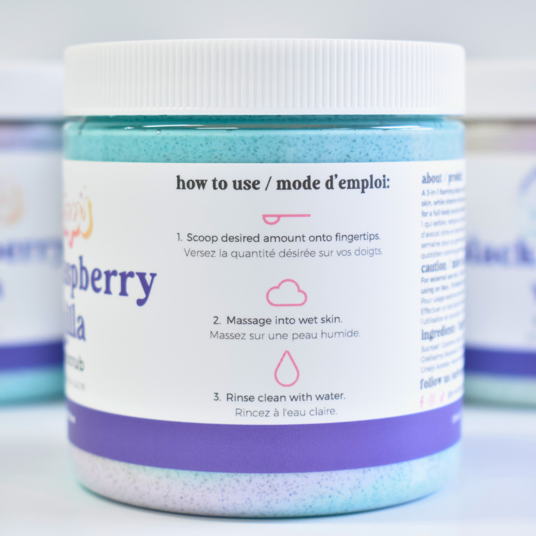Black Raspberry Vanilla Sugar Scrub - Spring Scent - Small Batch Soaps