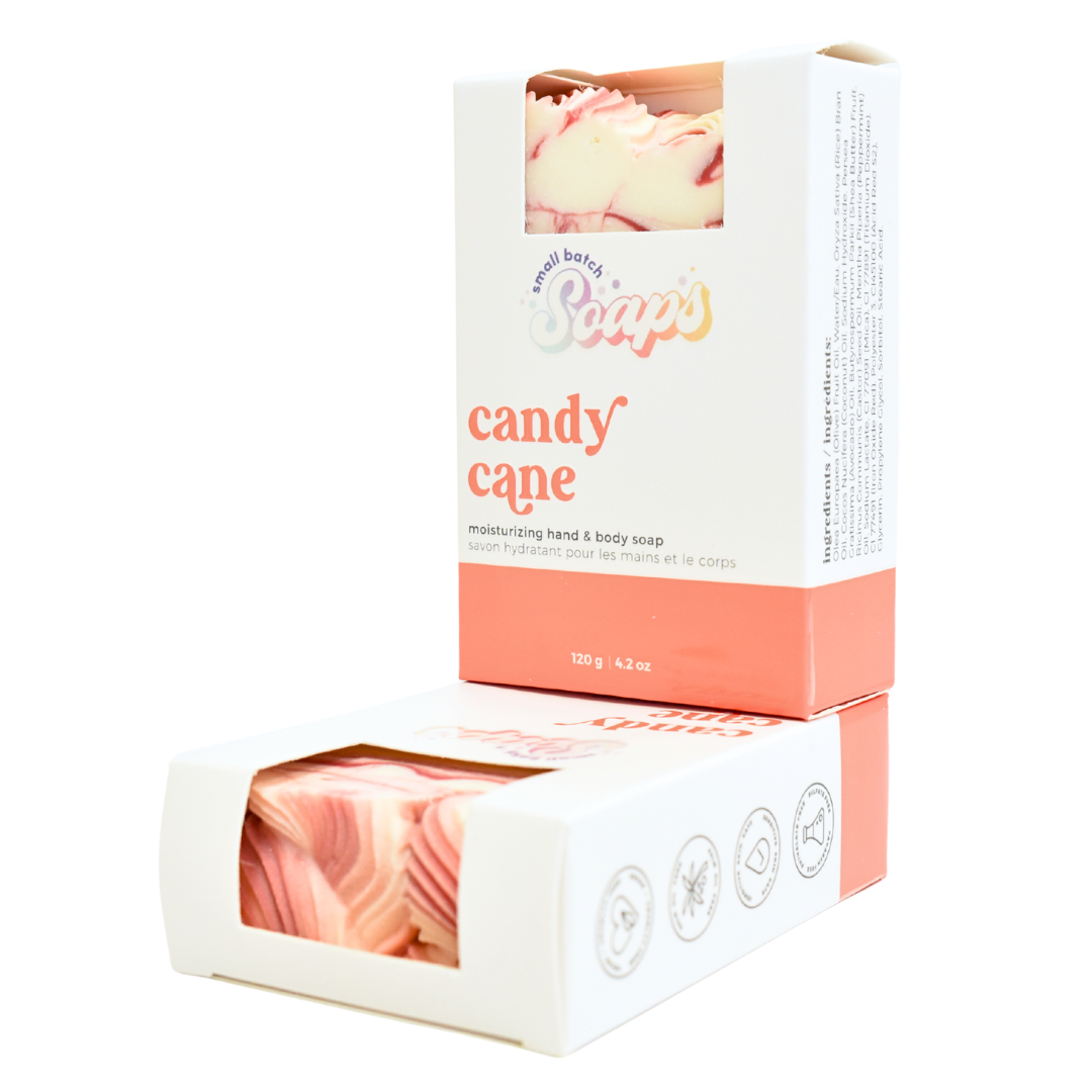 Candy Cane Bar Soap - Small Batch Soaps